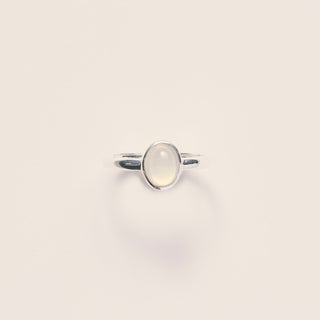 milky silver ring [stainless]