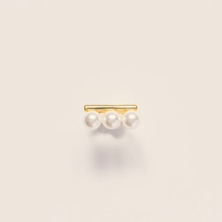 【再入荷】three pearl cuff [stainless]