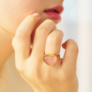 pink heart ring