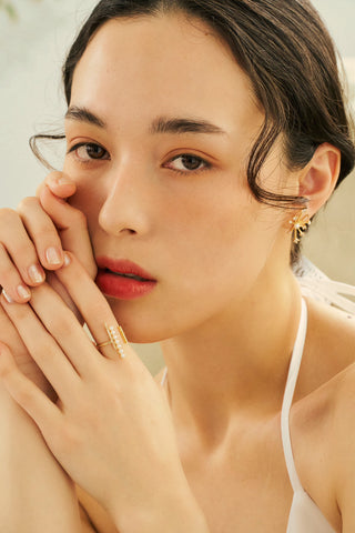 【sold out】pearl line ring [stainless]