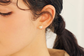circle stone pearl pierce [stainless]